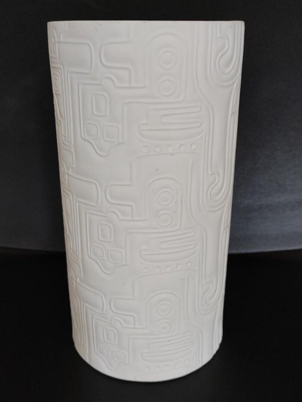 Villeroy & Boch OP Art Vase Heinrich W. Germany Matte White Texture Bone China